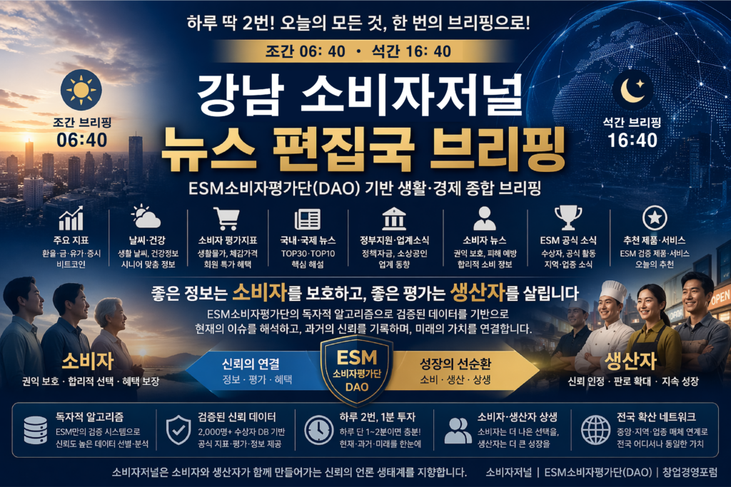 강남소비자저널 조간 브리핑 – 2026. 4. 27